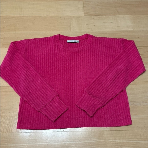 Wilfred Sweaters - Aritzia Wilfred Free Rudko Pink Ribbed Knit Long Sleeve Top Women’s | XS, XXS
